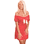 Christmas-Velour-Off-The-Shoulder-Dress - CS06 - Velour dress which can be worn on or off the shoulder